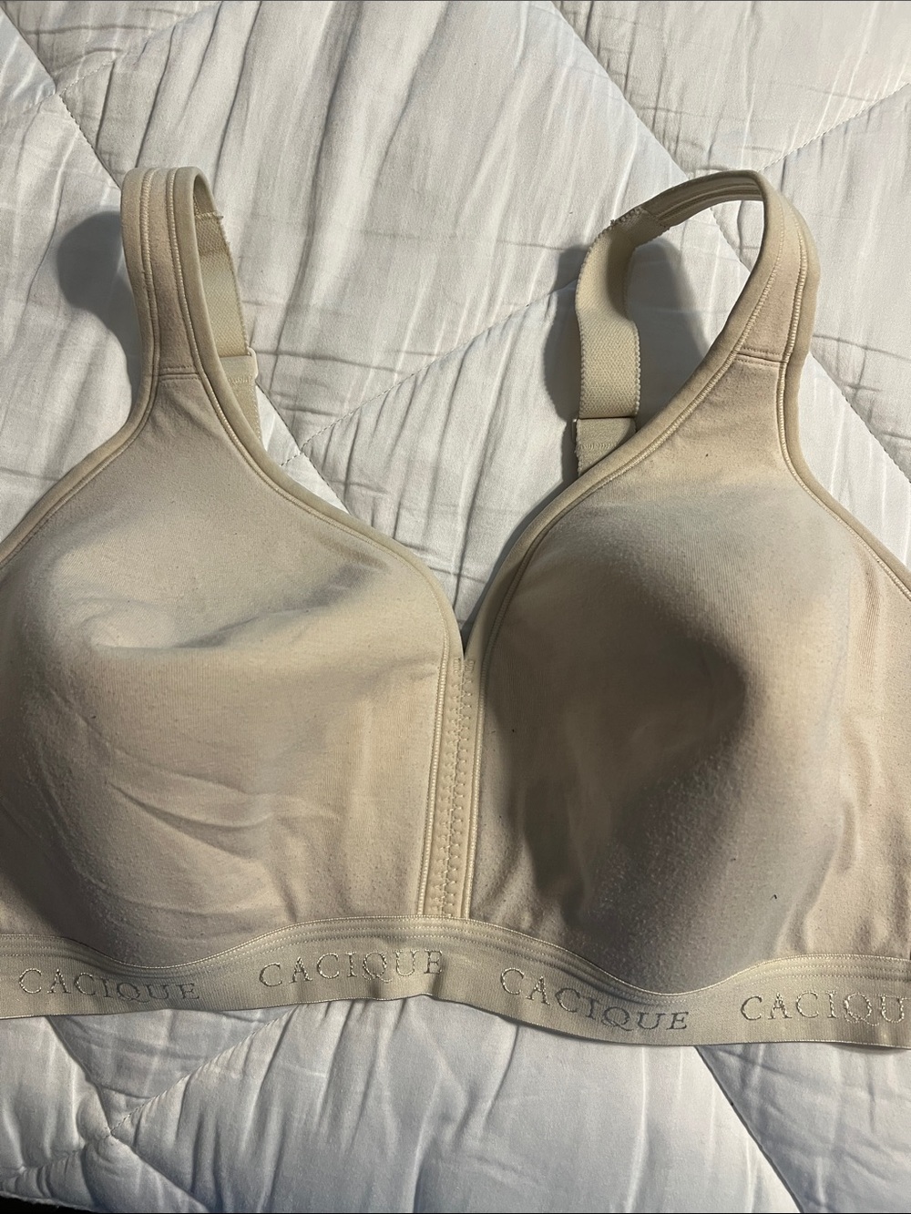 Cacique Beige Wireless Support Bra